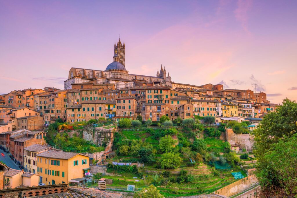 Downtown Siena skyline in Italy Stock Free