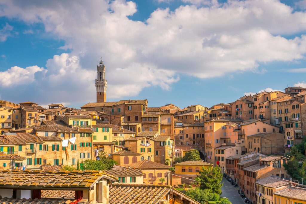 Downtown Siena skyline in Italy Stock Free