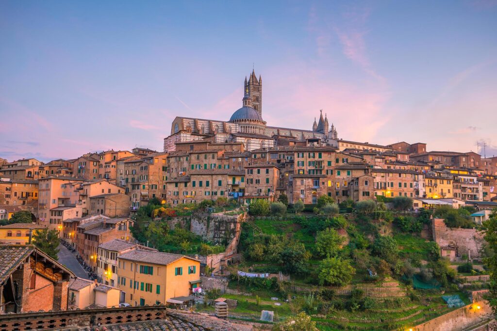 Downtown Siena skyline in Italy Stock Free