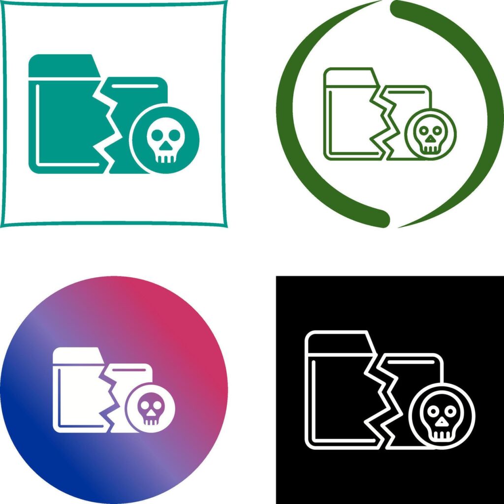 Infected Files Icon Design Stock Free