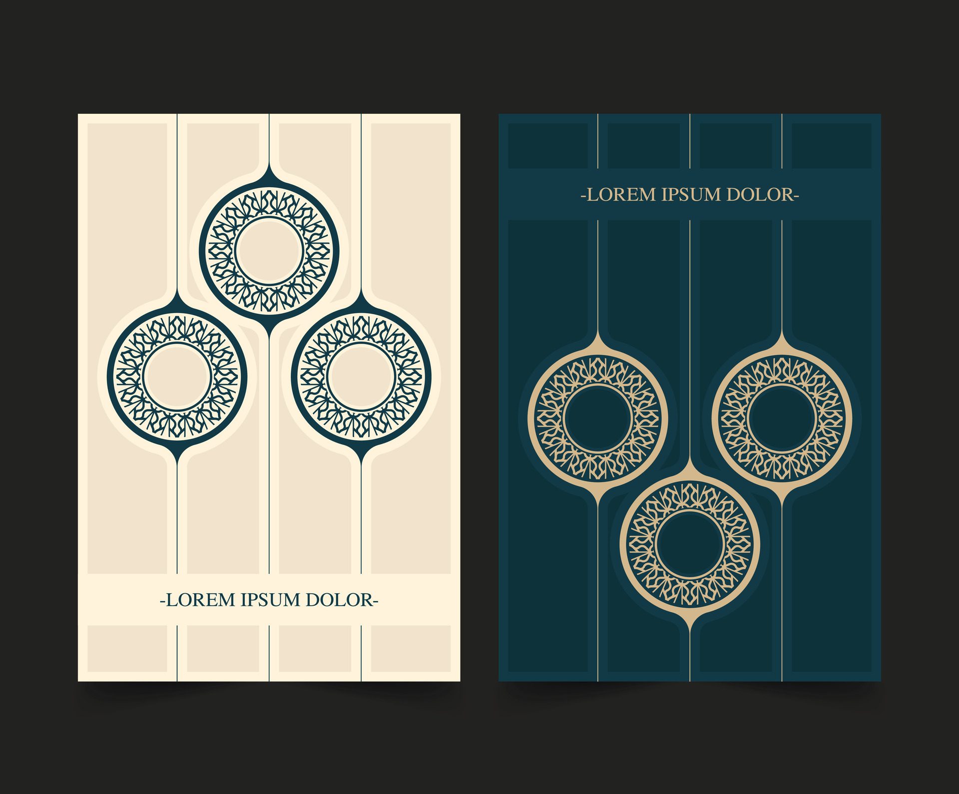 Flat Cover Border Circle Pattern Free Vector