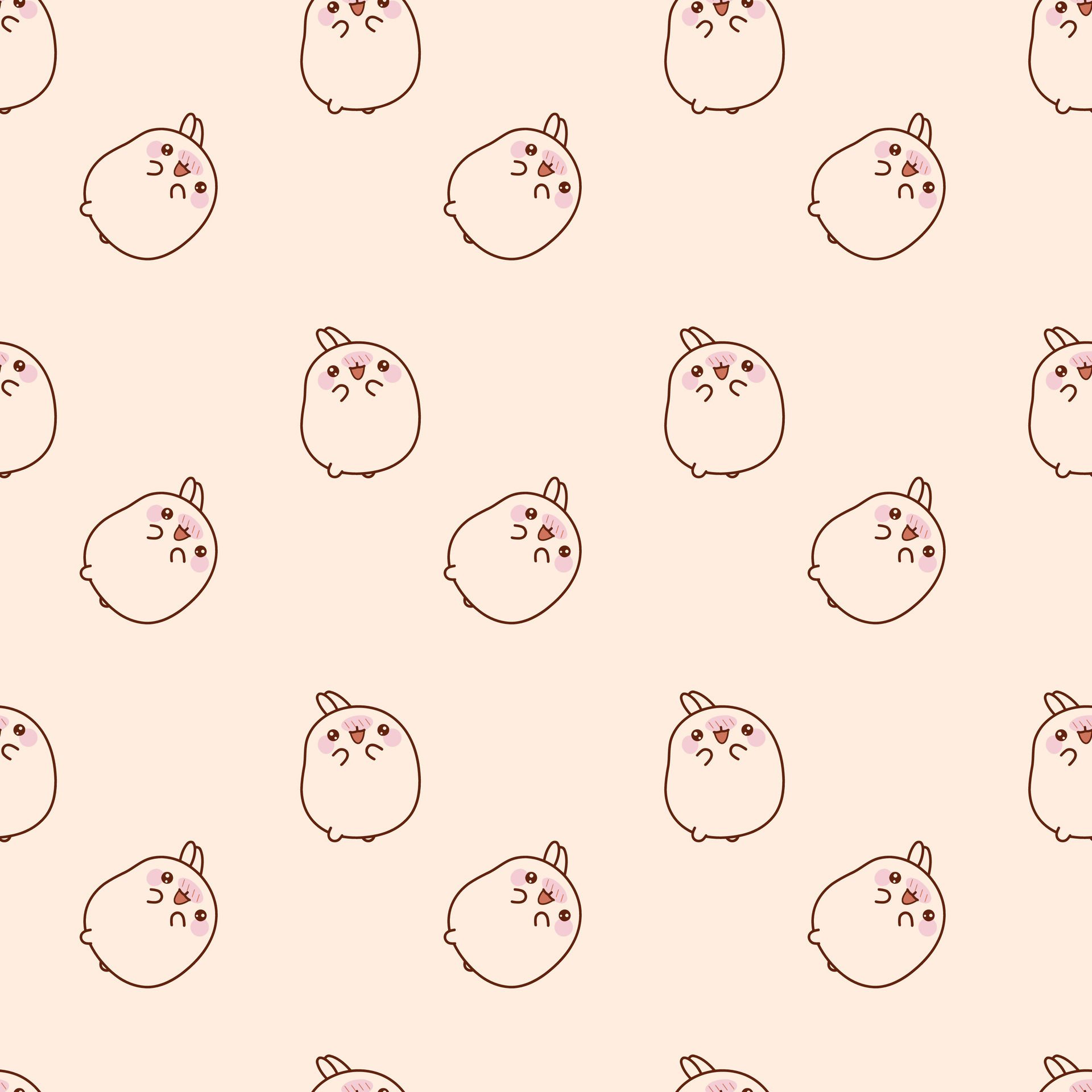 Cute Little Rabbits Seamless Pattern Design Free Vector