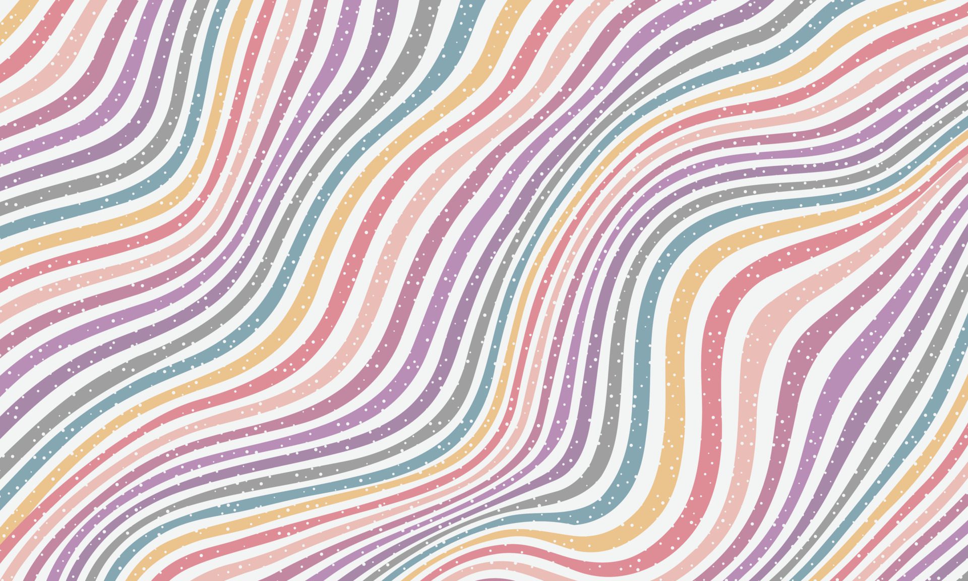 Abstract wave or wavy stripes pastel color background with white dots spread. Free Vector