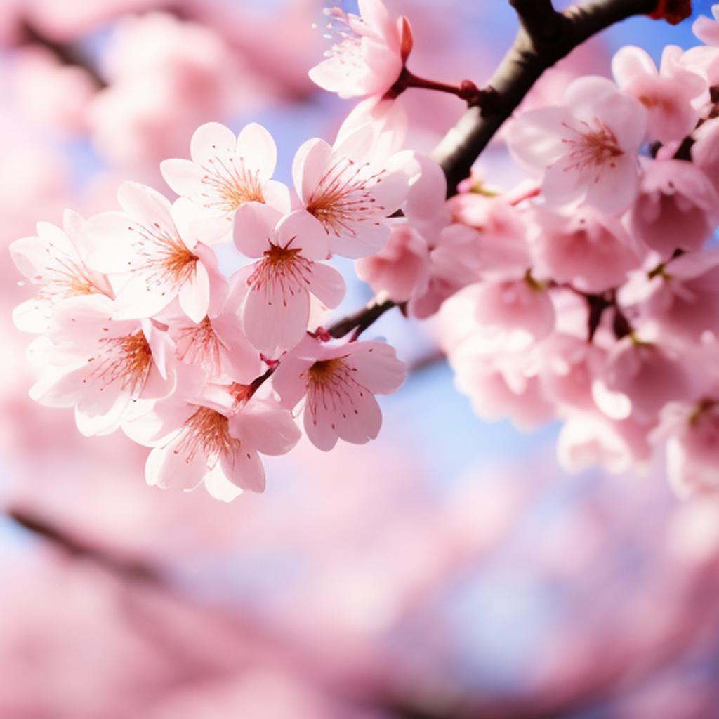 Background, Cherry blossoms bokeh by @ai_generated