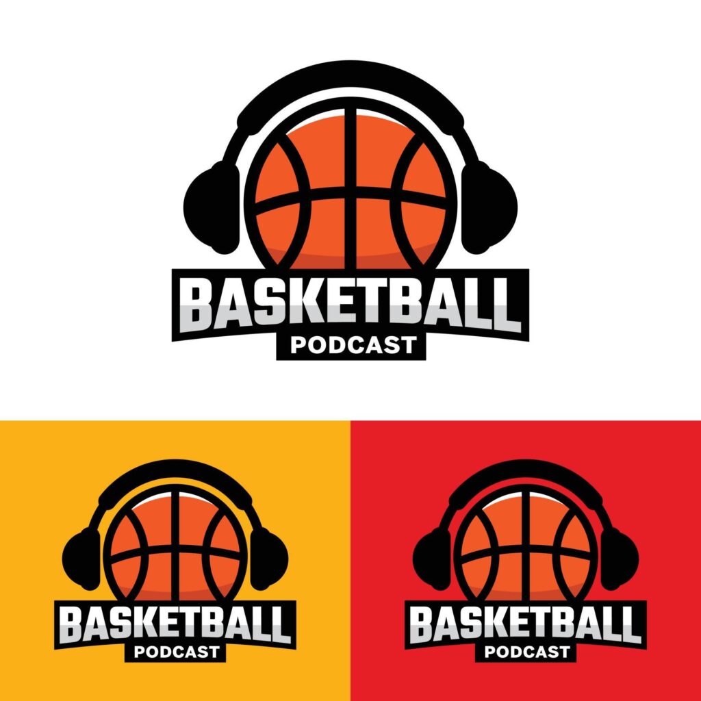 BasketBall with Headphone Logo Design Template Stock Free