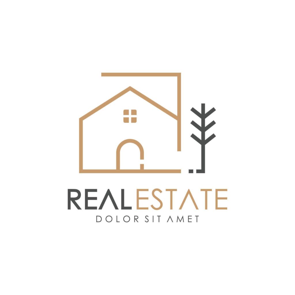 Real Estate Line Icon Stock Free