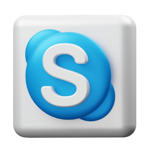 Skype 3D illustration