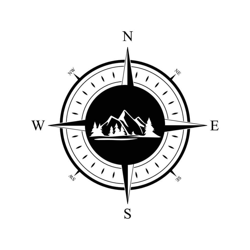 Logo compass icon Stock Free