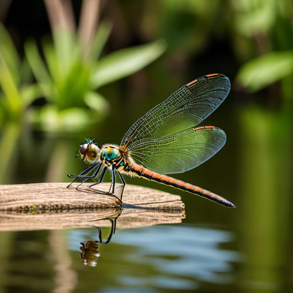 Libellula su un lago by @ai_generated