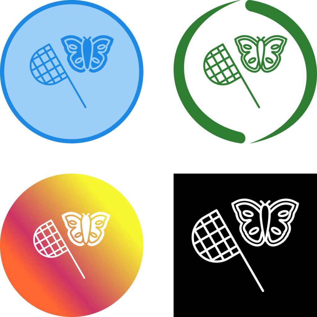 Butterfly Catcher Icon Design Stock Free