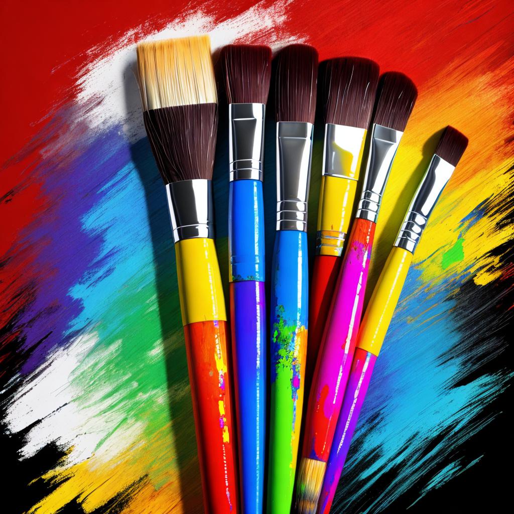 Paint brush background by by @ai_generated