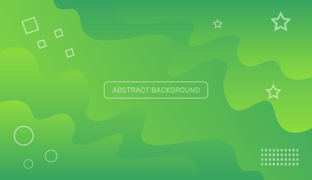 Waves and geometric background in green gradient color Free Vector and Free SVG