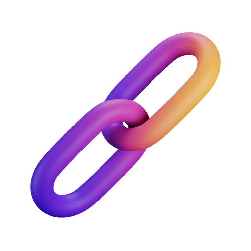 Link, url, chain 3D illustration