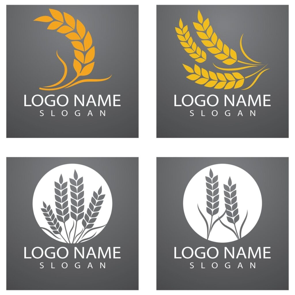 Agriculture wheat Logo Template vector icon design Stock Free