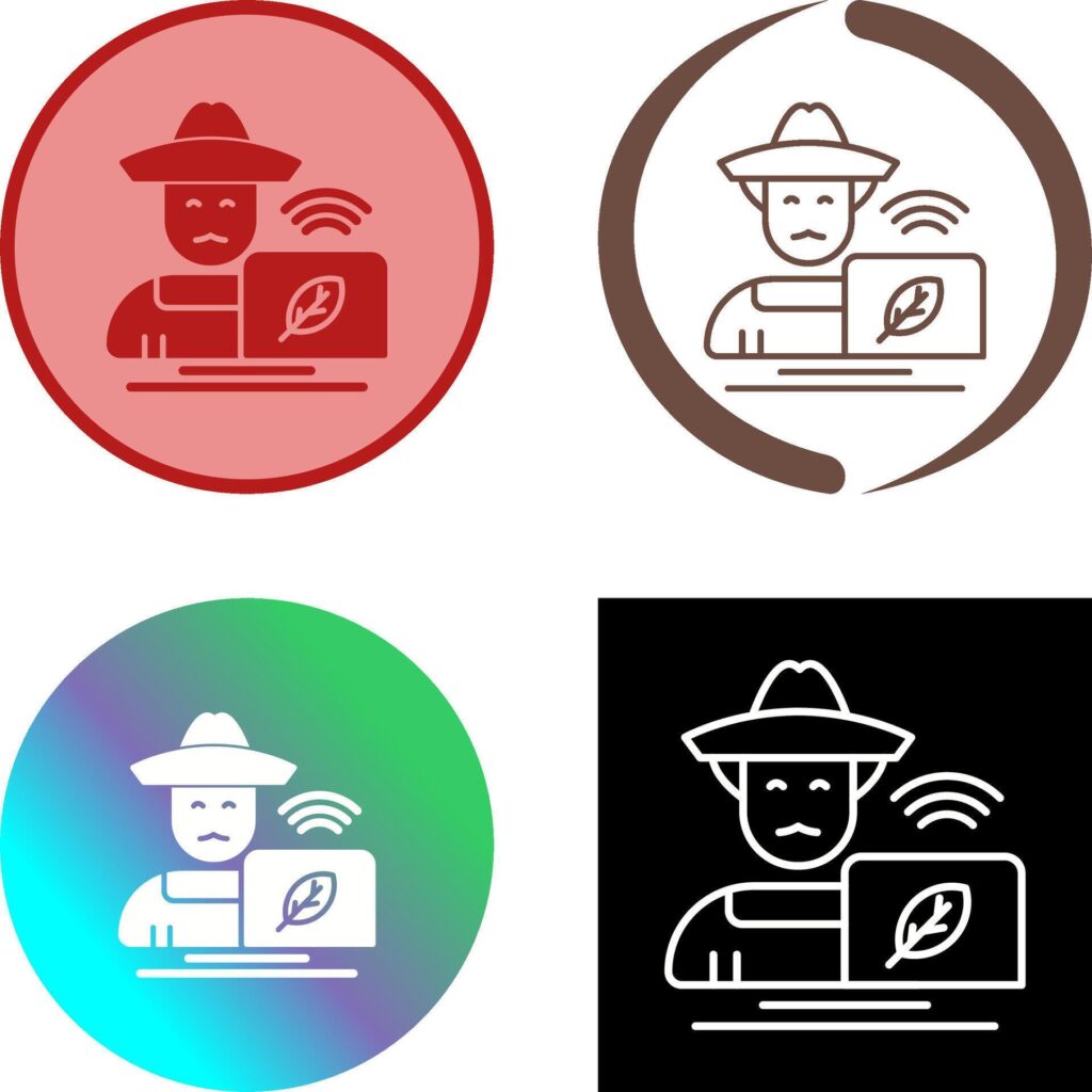 Farmer Icon Design Stock Free