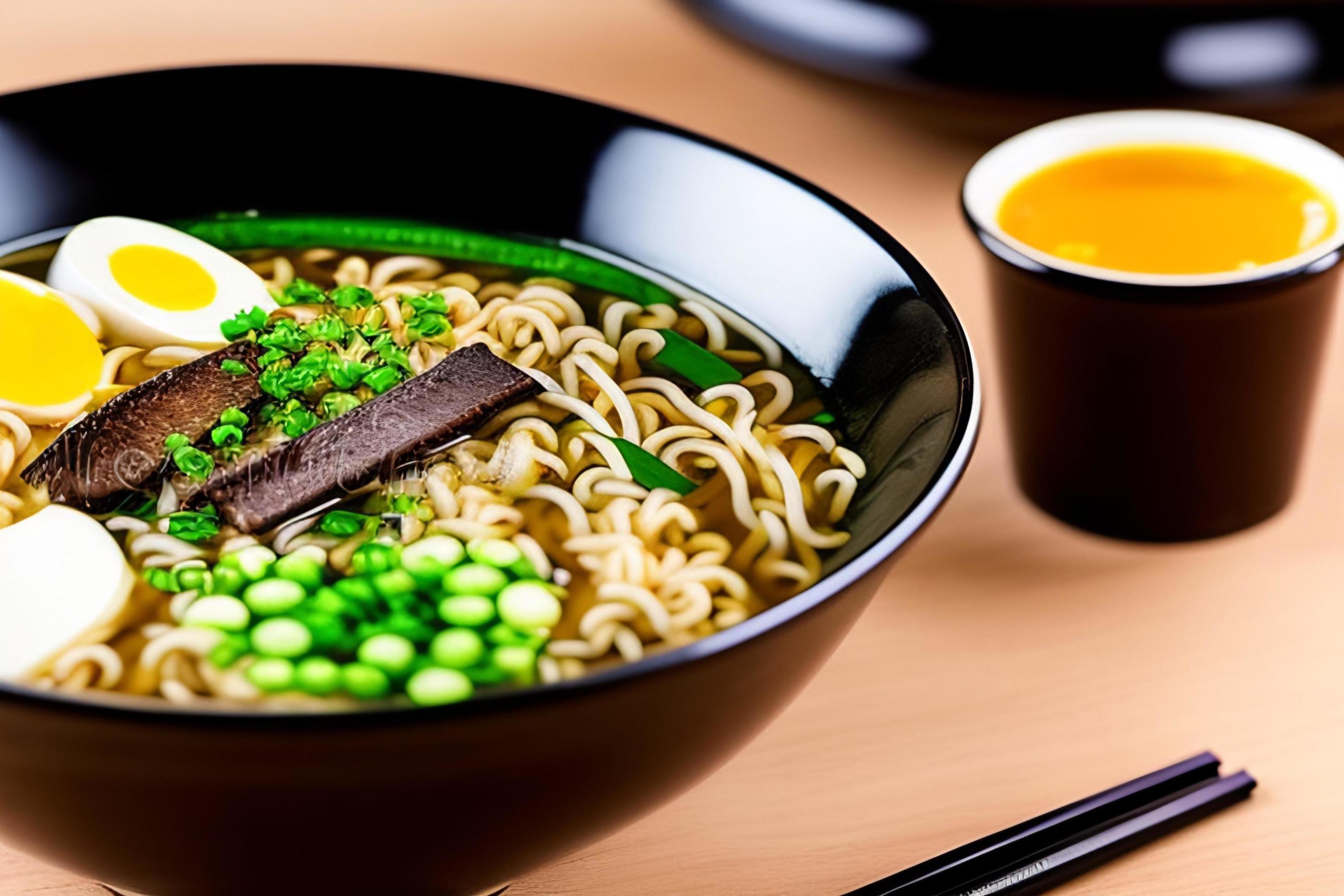 Delicious noodles. Fast food meal with appetizing pasta and chopsticks. Stock Free