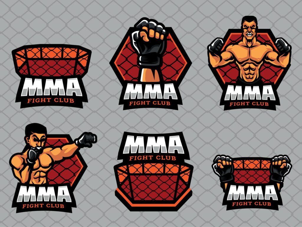 Set of MMA logos and emblems Stock Free