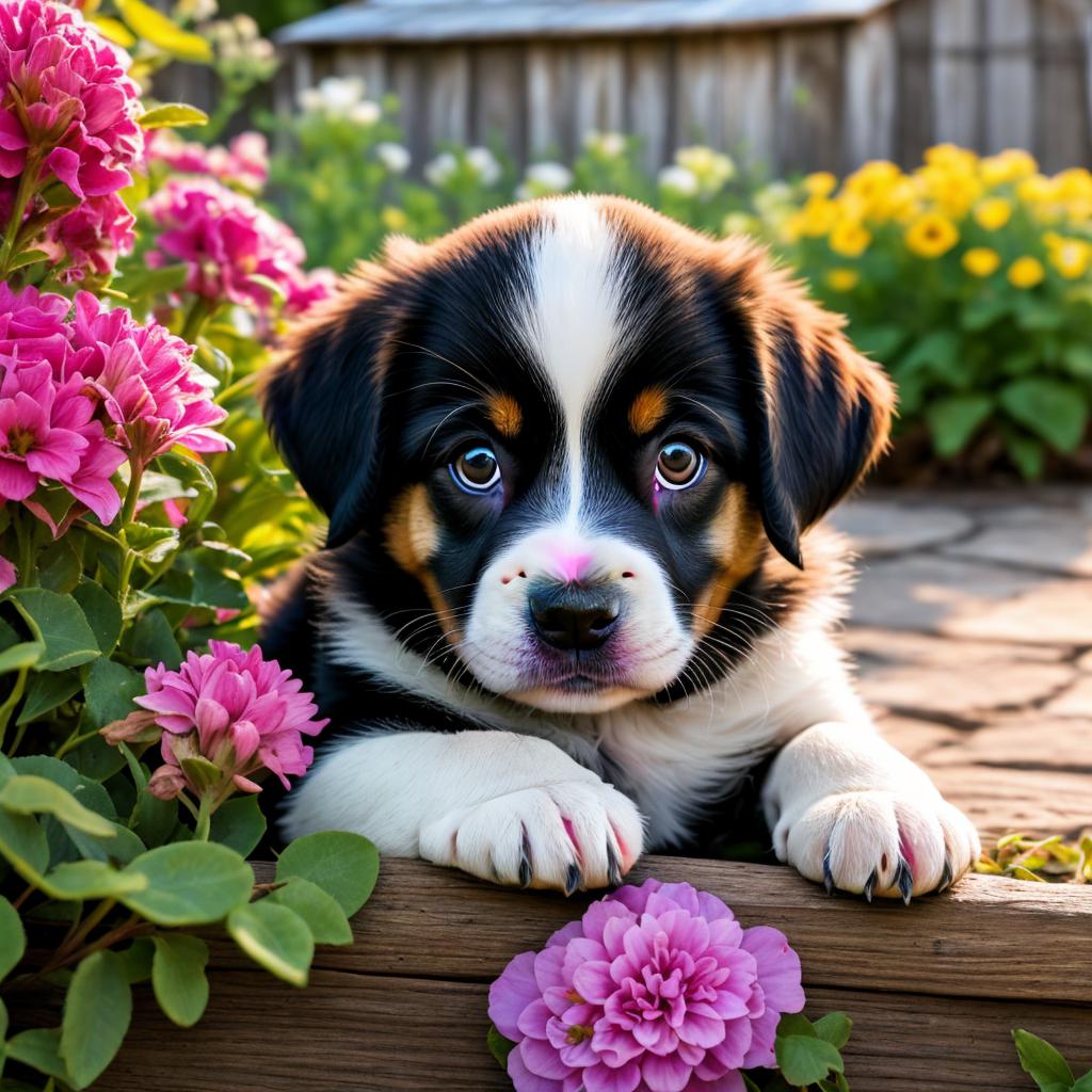 Close-up of a puppy by @ai_generated