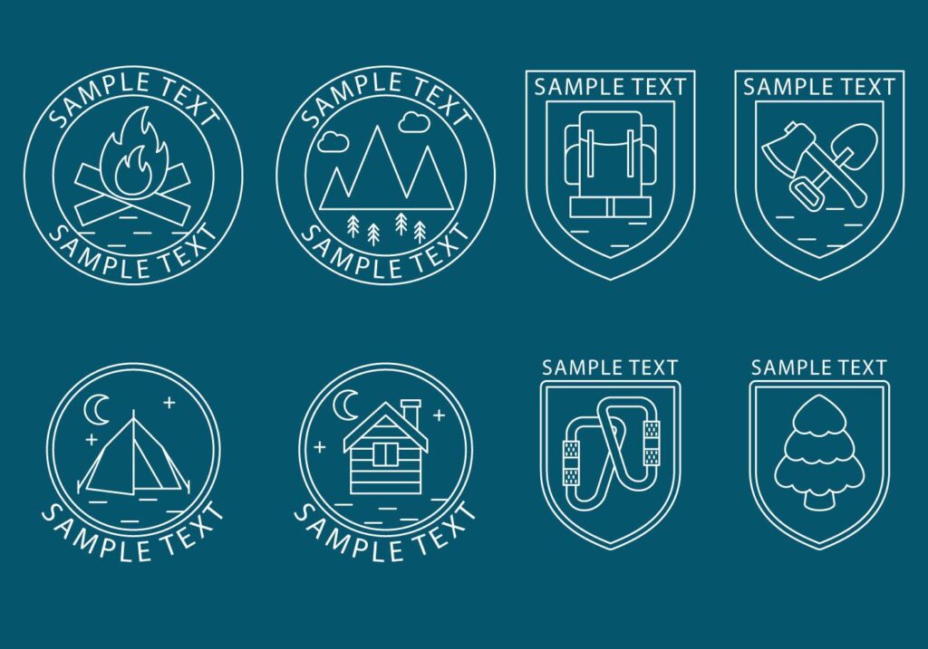 Mountaineer Line Logos Stock Free and Free SVG