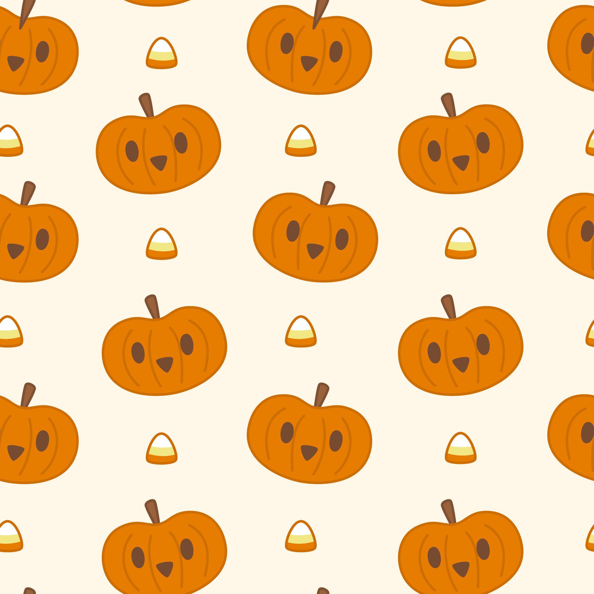 Seamless pattern with pumpkin halloween Free Vector