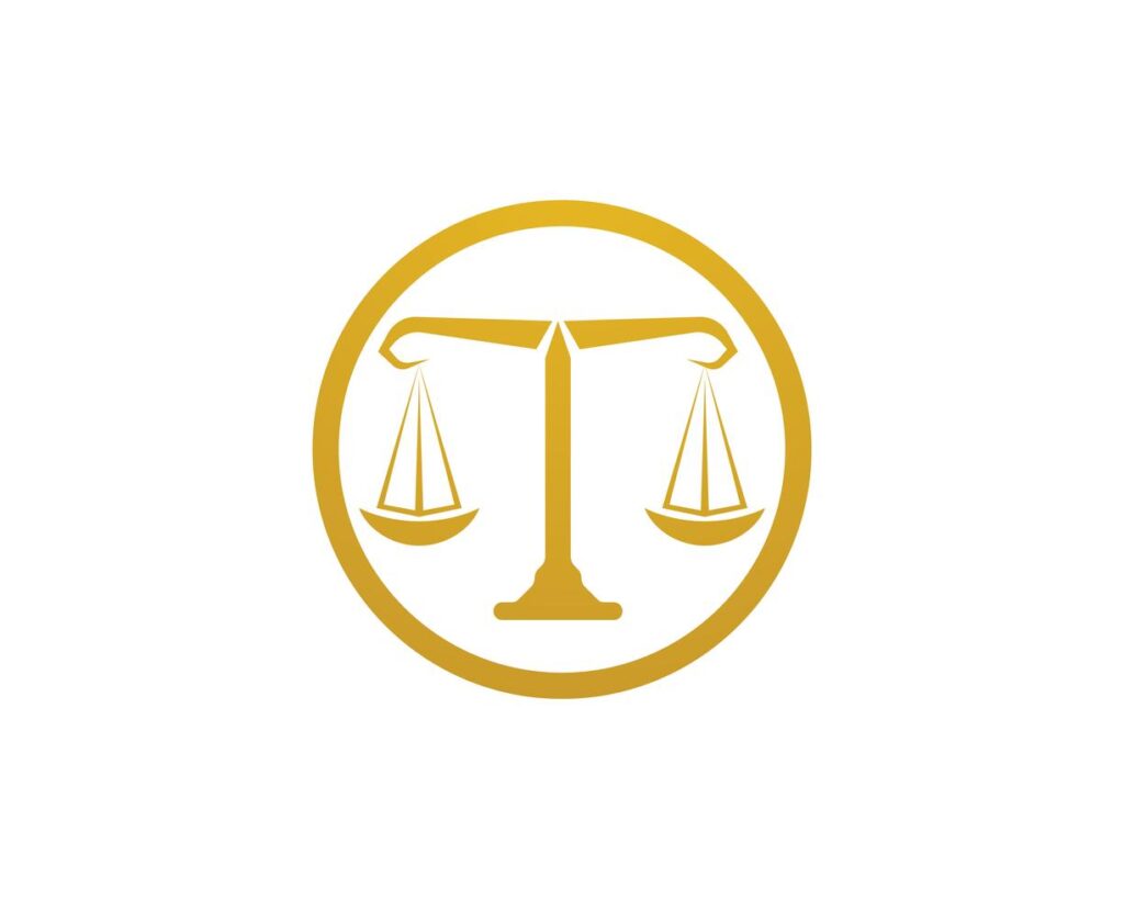 Justice lawyer logo and symbols template icons Stock Free