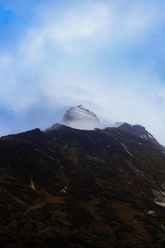 Mountain in Nepal, Annapurna Base Camp, Machapuchare Mountain, Annapurna Trekking, Travel in Nepal Stock Free