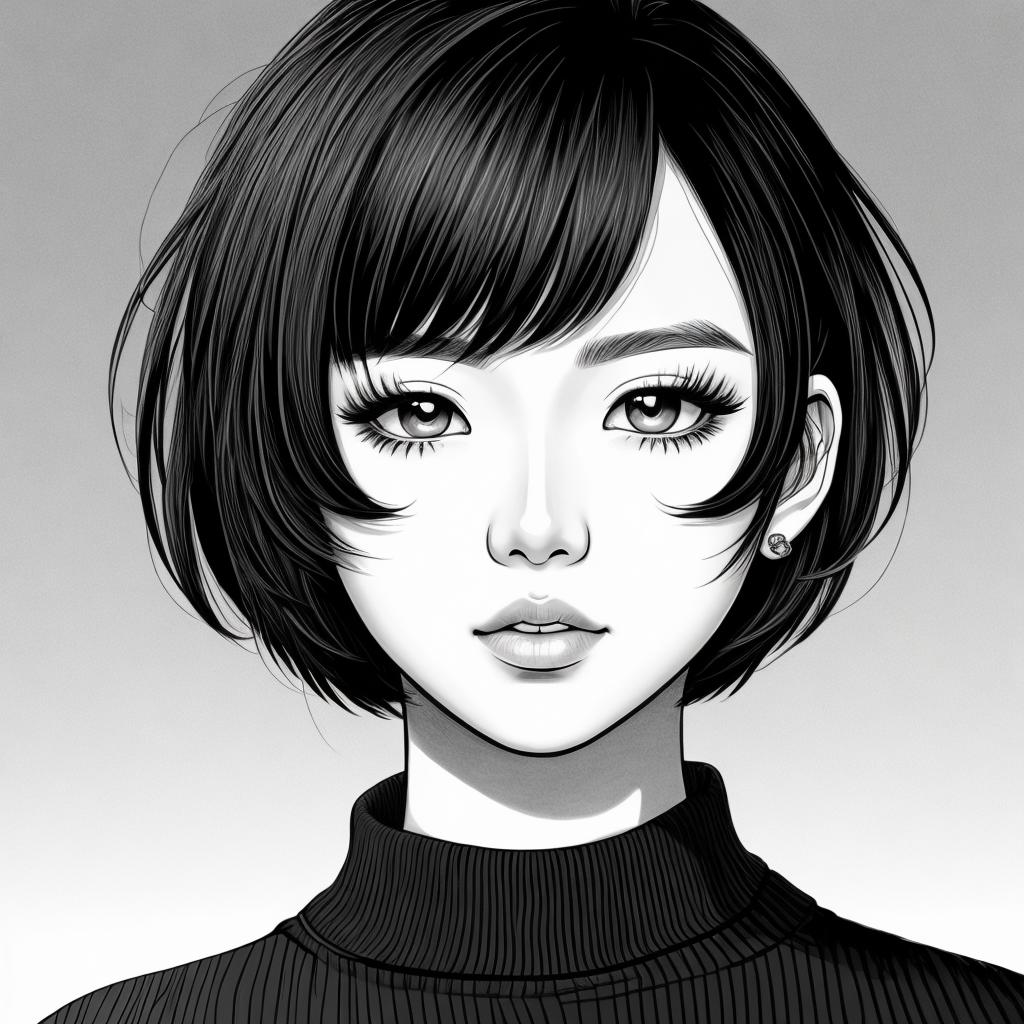 Manga digital drawing close by @ai_generated