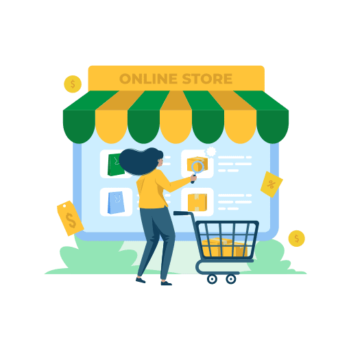 Buy, marketing, e-commerce illustration