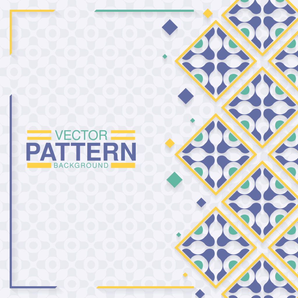 colorful ornament pattern design background Free Vector