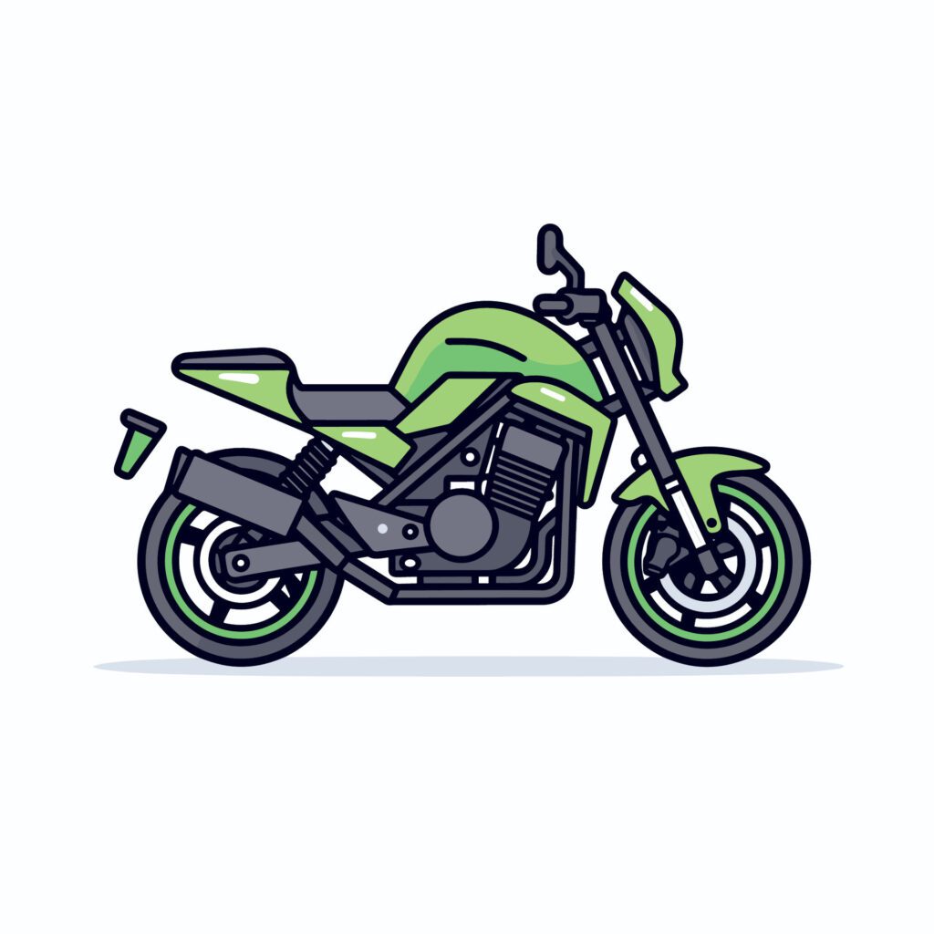 Motorcycle isolated on white background Free Vector