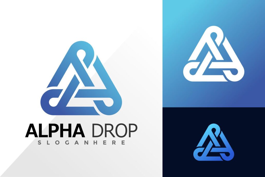 Letter A Alpha drop circulation logo vector design. Abstract emblem, designs concept, logos, logotype element for template Stock Free and Free SVG