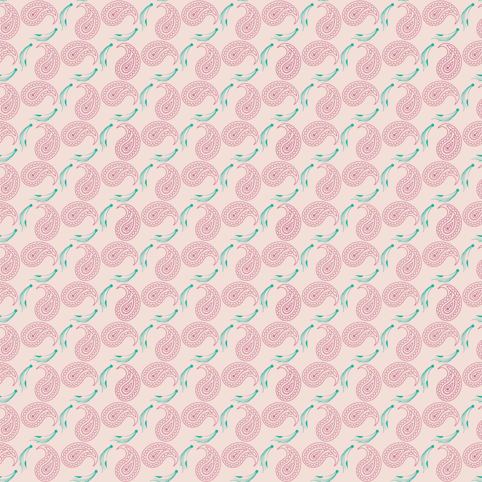 Kids Paisleys Seamless Pattern Design Free Vector