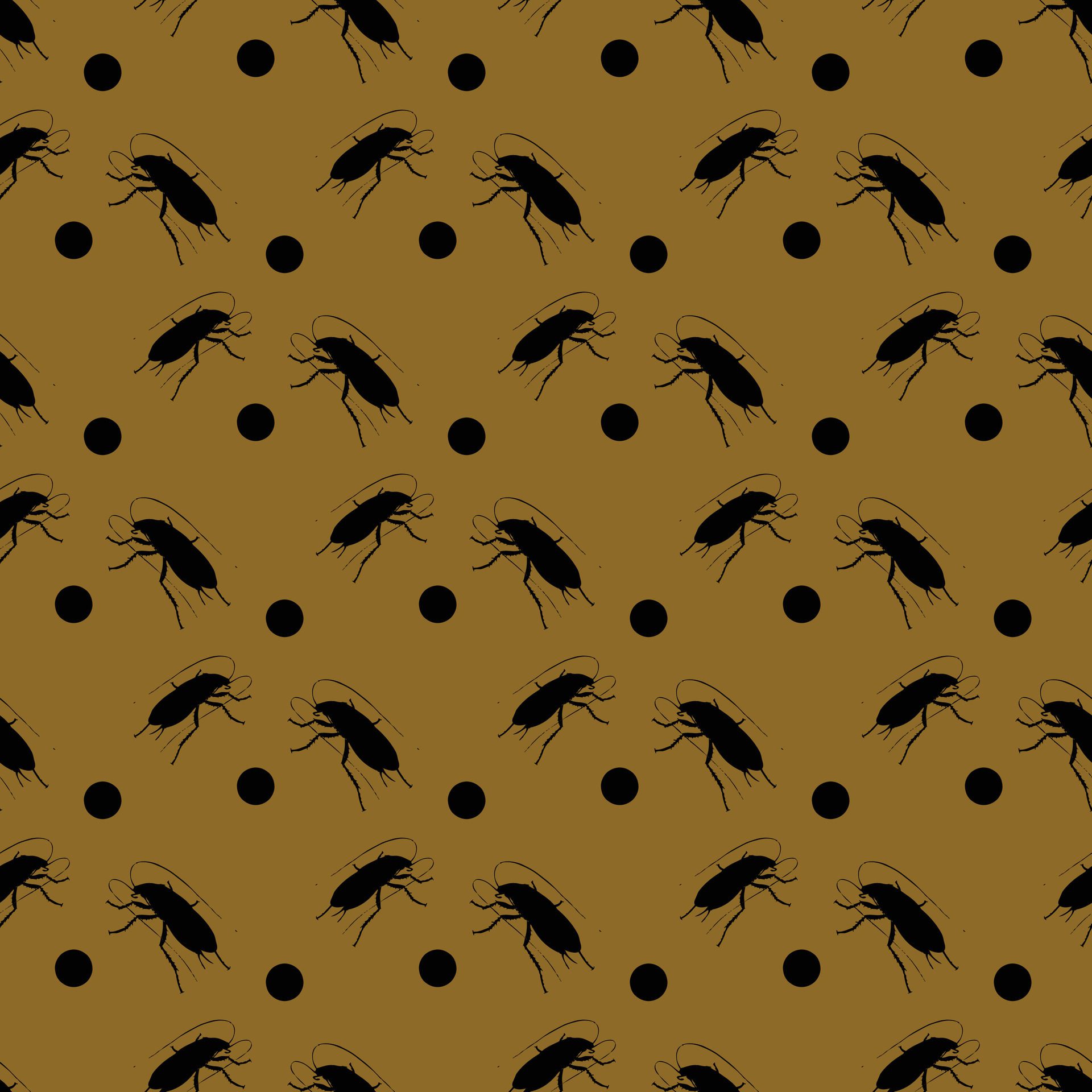 Cockroach Danger Seamless Pattern Design Free Vector