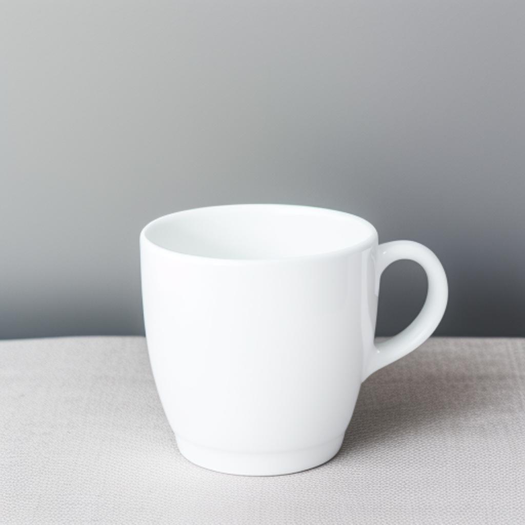 Taza blanca fondo blanco by @ai_generated