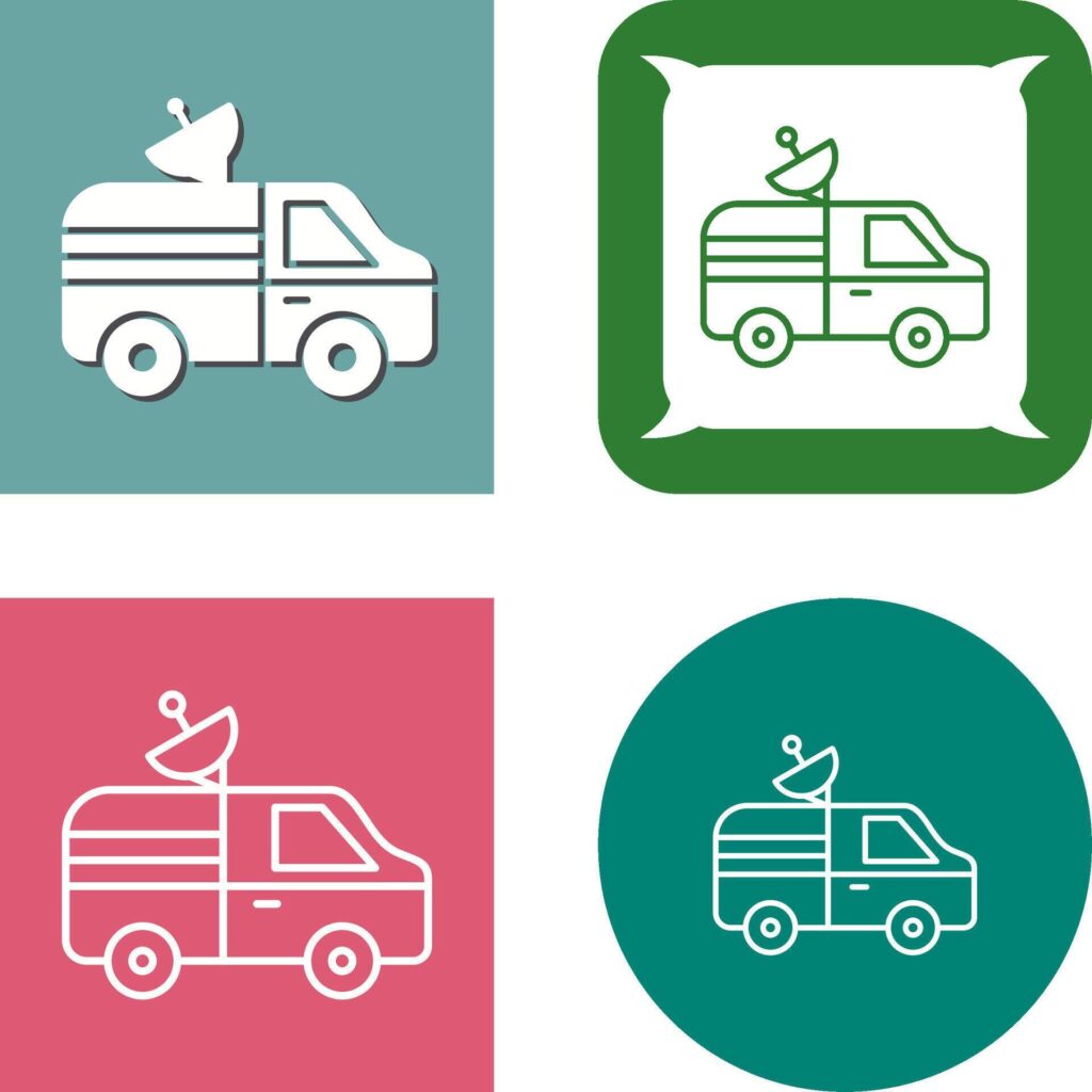 News Van Icon Design Stock Free