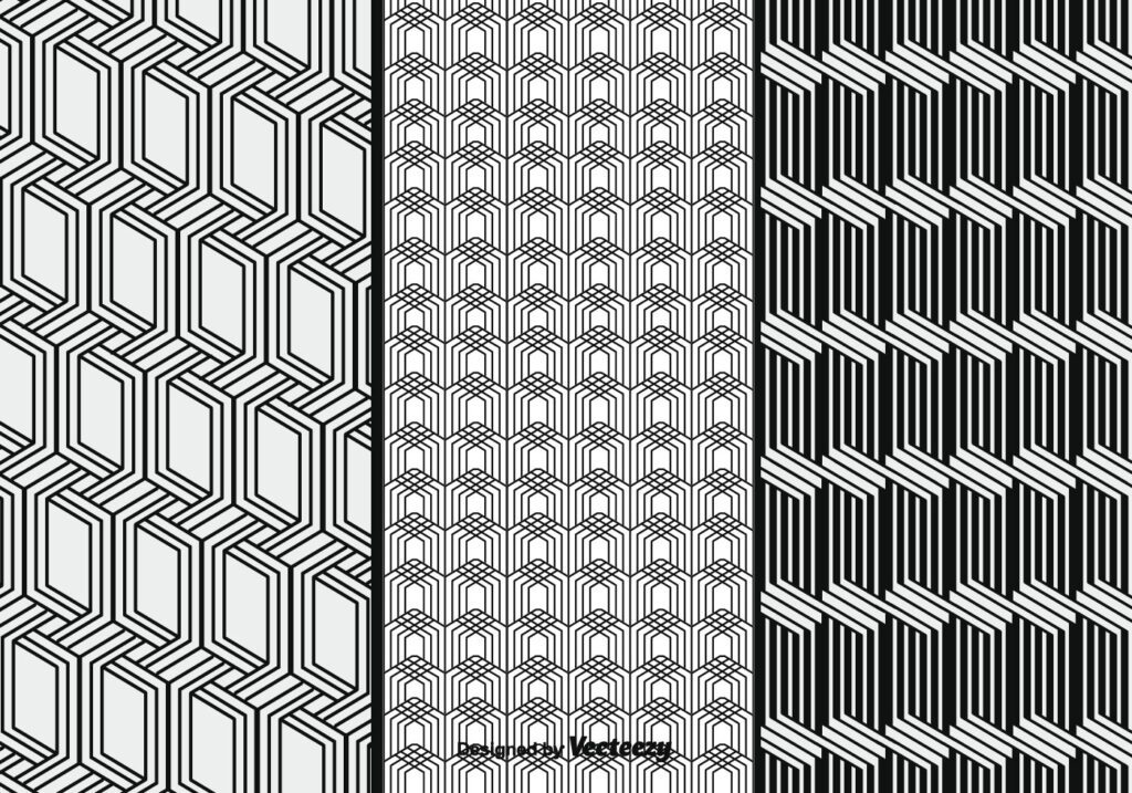 Monochrome Vector Patterns Set Free Vector and Free SVG