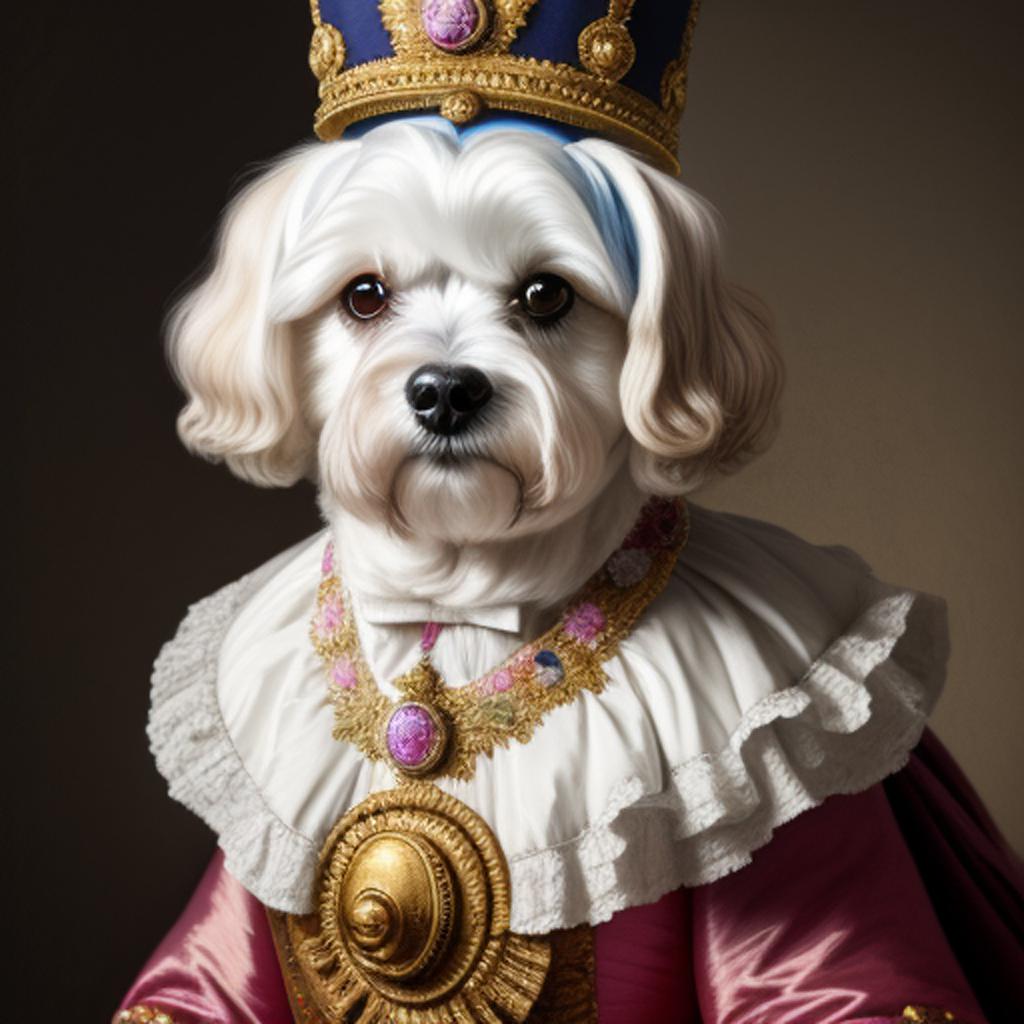 Maltese dog in Victorian by @ai_generated