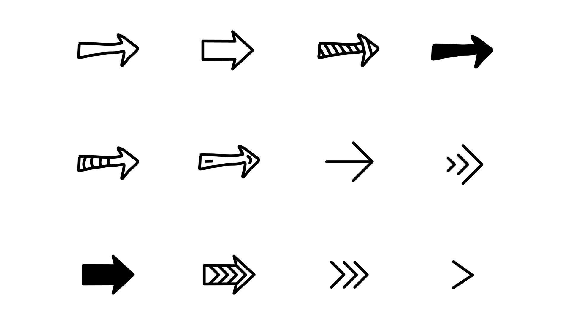 Arrow icon set Stock Free and Free SVG