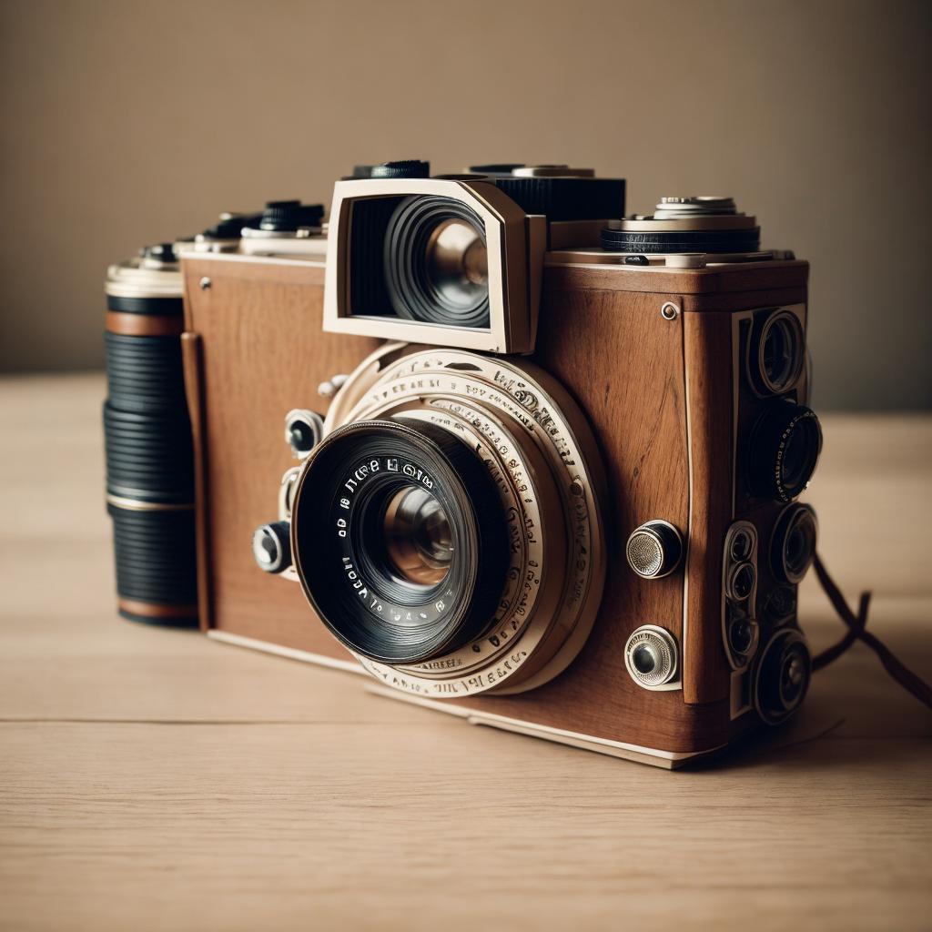 “Vintage camera, retro wooden by @ai_generated