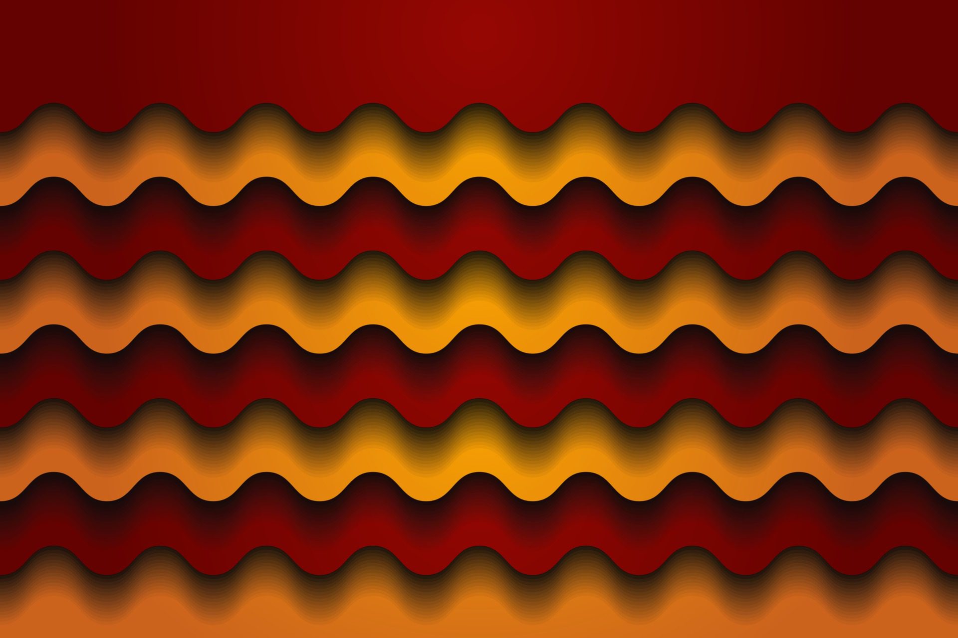 waves yellow orange Free Vector