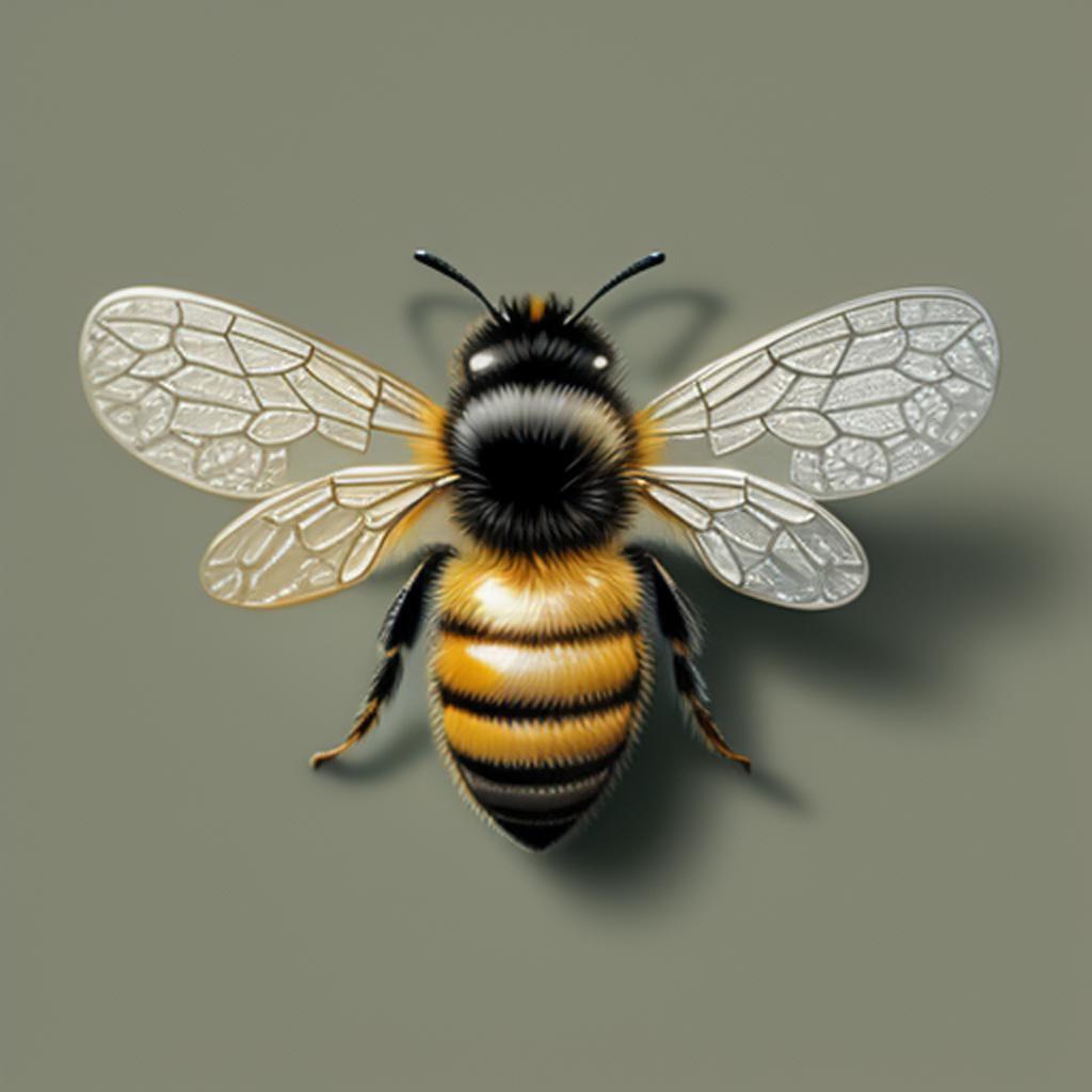 Bee standing on a by @ai_generated