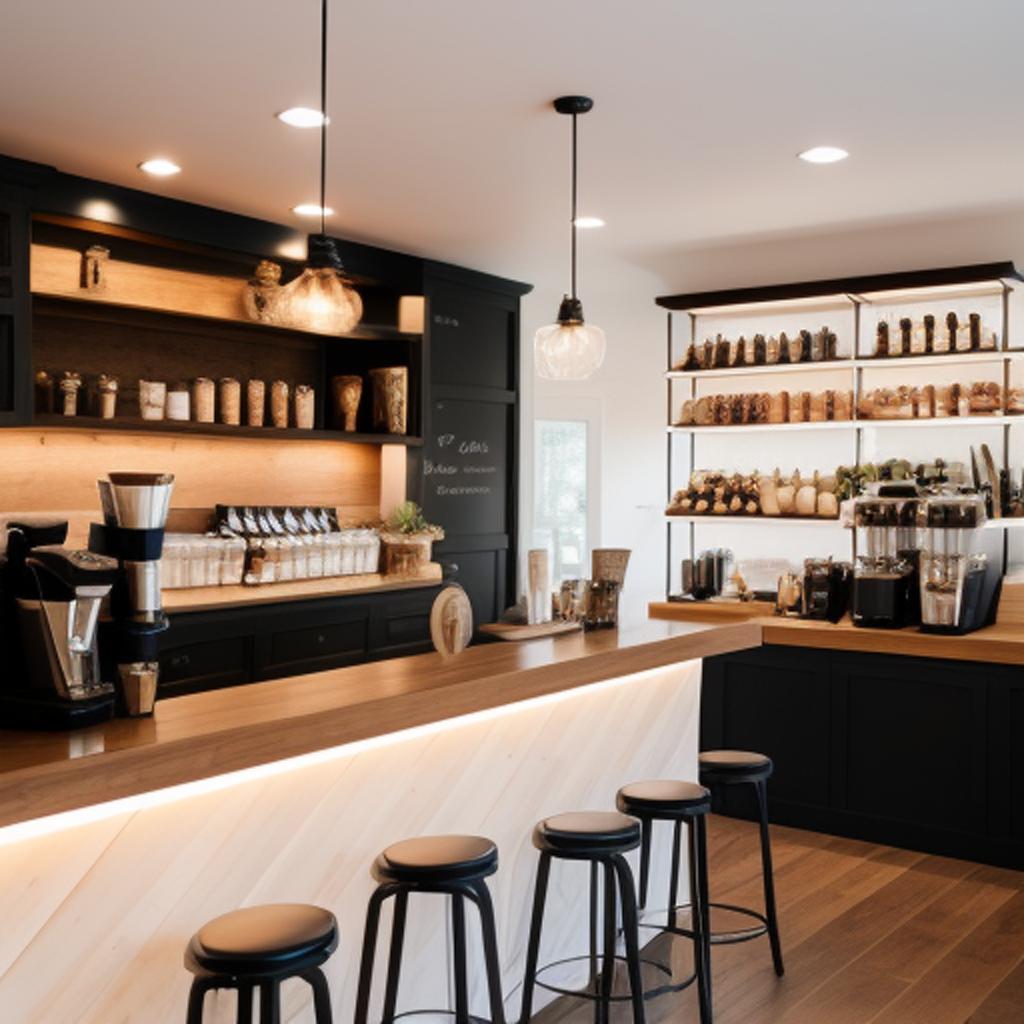 A gorgeous coffee bar by @ai_generated