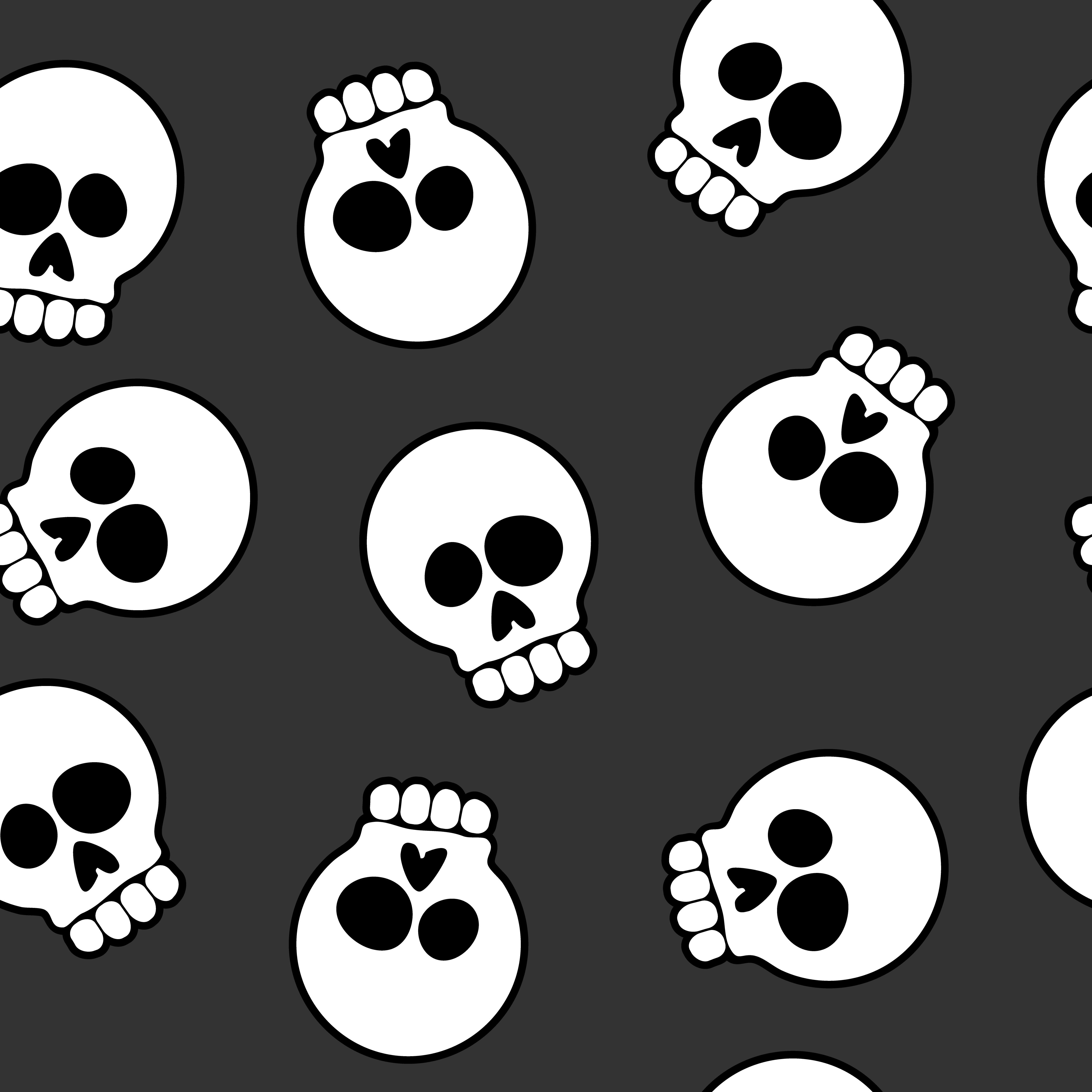 Skull Cartoon Seamless Pattern Background Vector Illustration Free Vector