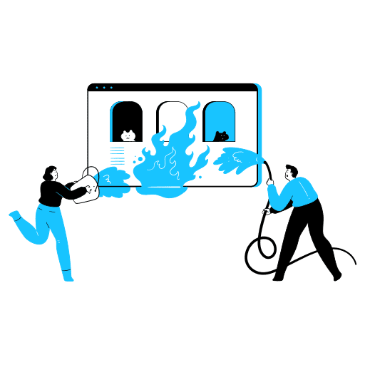 Error, web, development illustration