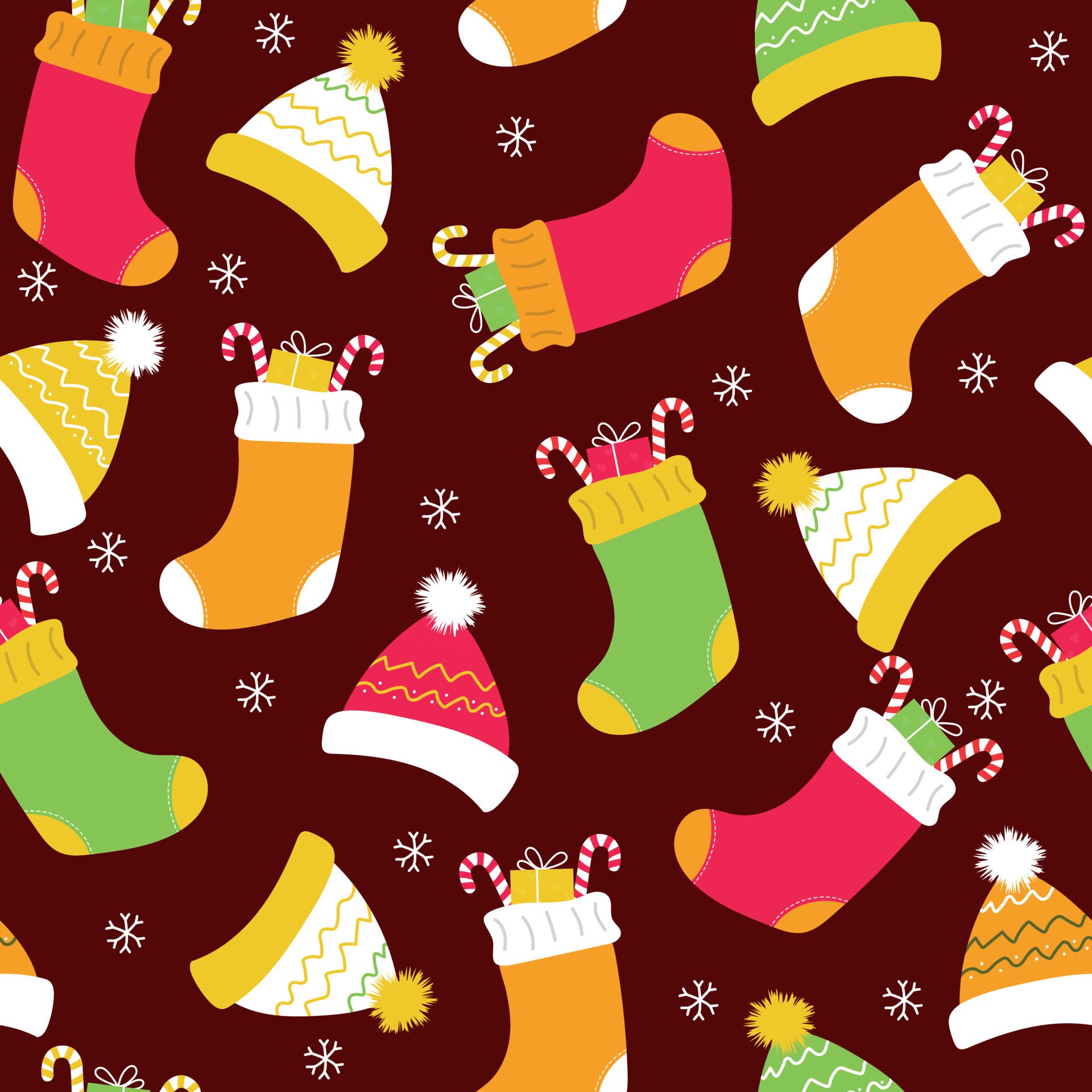 Christmas seamless pattern Free Vector