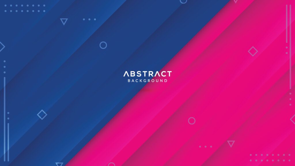 Abstract blue and pink papercut shape background Free Vector