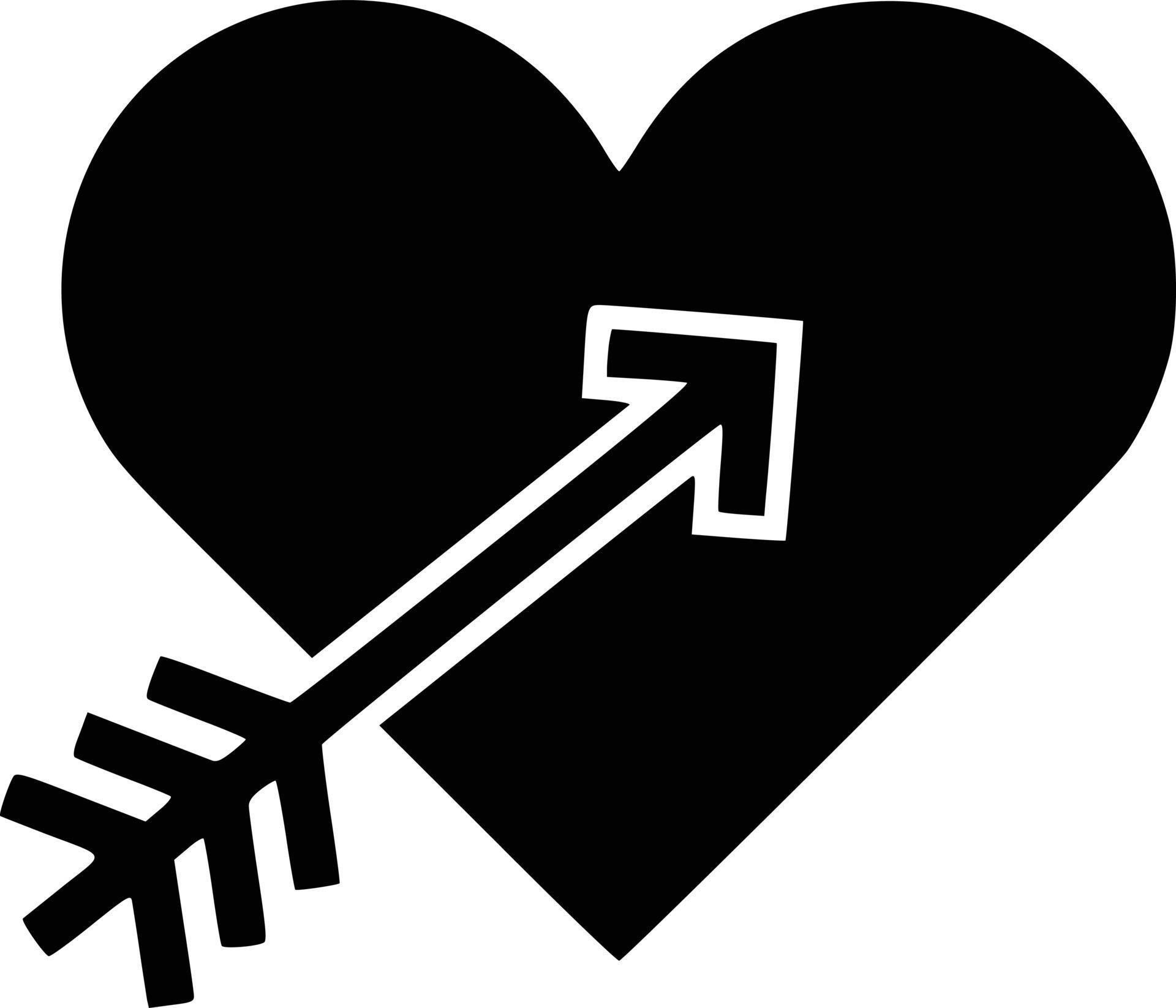 heart with arrow Illustration Vector Stock Free