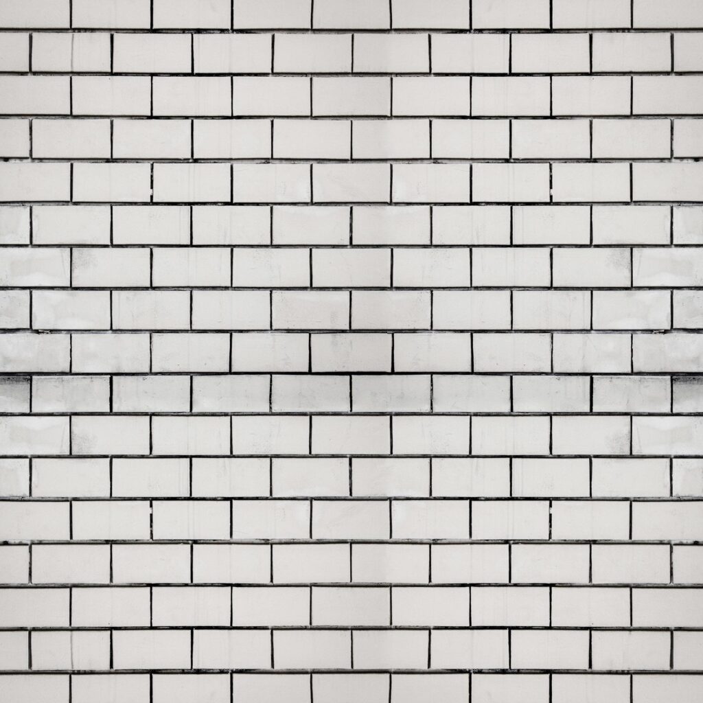 Grunge white brick wall background and texture with space. Stock Free