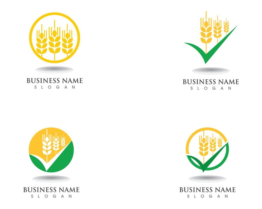 wheat Logo and symbols Template vector icon design Stock Free