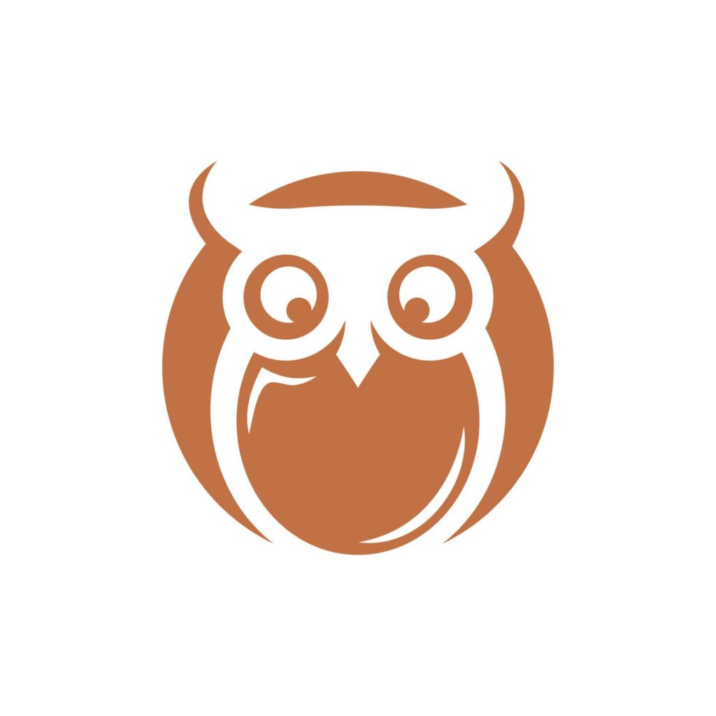 Owl logo icon design animal and simple business Stock Free